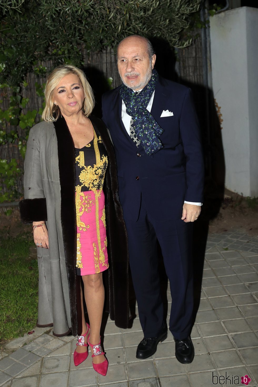 Carmen Borrego y su marido José Carlos Bernal celebrando la Nochebuena