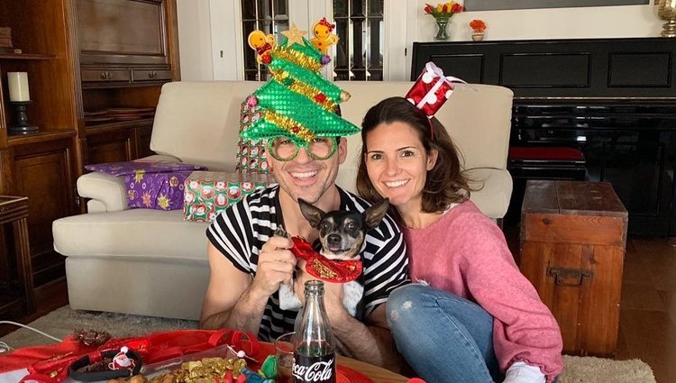 Miguel Ángel Silvestre y su hermana en Navidad