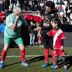 Millan Salcedo y Jose Ortega Cano en el Partido benéfico Artistas vs Famosos