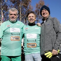 Millan Salcedo, José Mota y Josema Yuste en el Partido benéfico Artistas vs Famosos