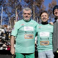 Millan Salcedo, José Mota y Josema Yuste en el Partido benéfico Artistas vs Famosos