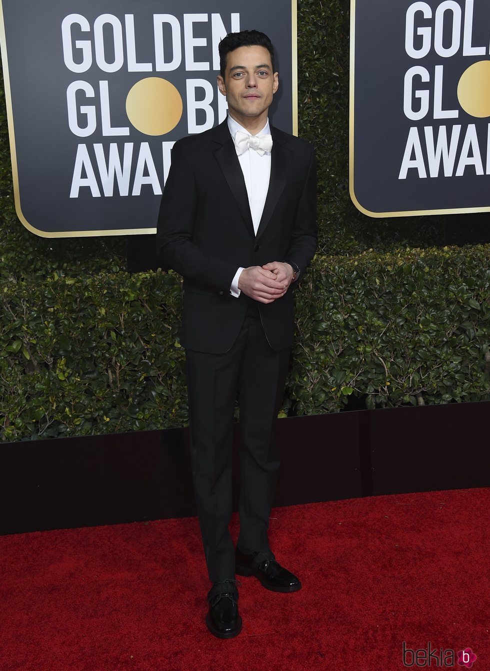 Rami Malek en la alfombra roja de los Globos de Oro 2019