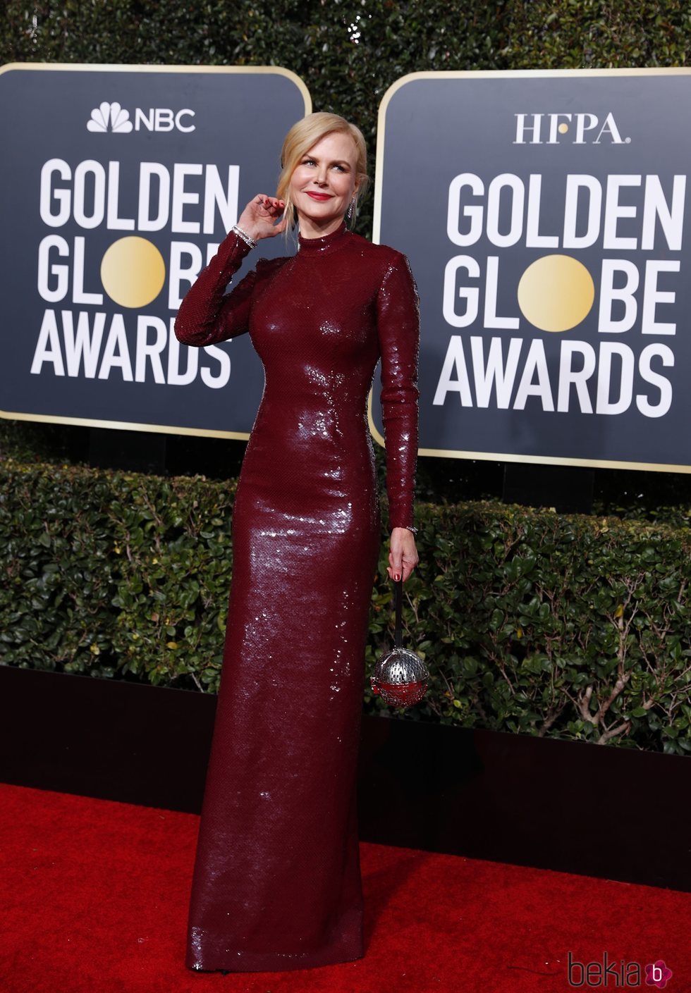 Nicole Kidman en la alfombra roja de los Globos de Oro 2019