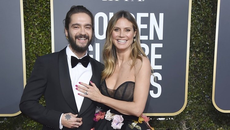 Heidi Klum y Tom Kaulitz en la alfombra roja de los Globos de Oro 2019