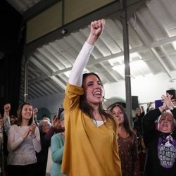 Irene Montero en el acto 'La vida, en el centro'