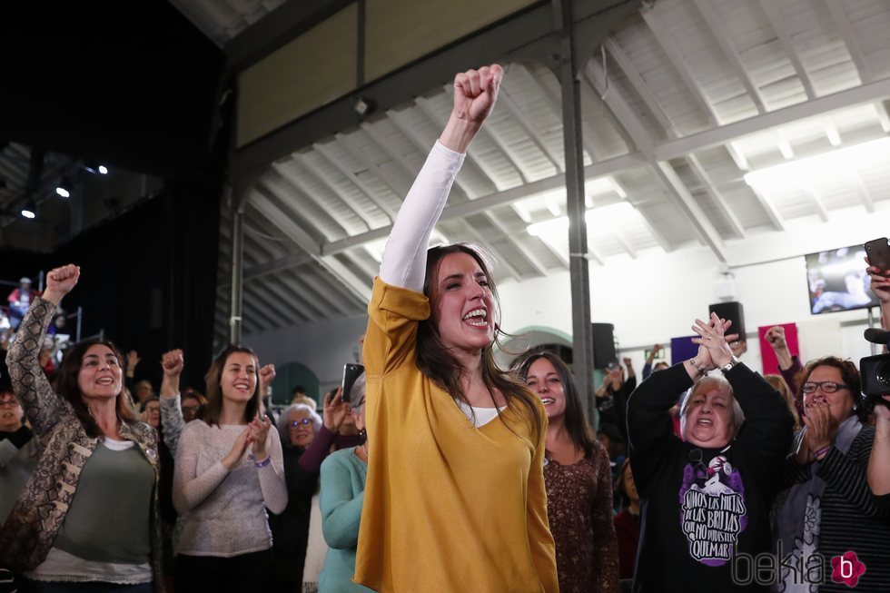 Irene Montero en el acto 'La vida, en el centro'