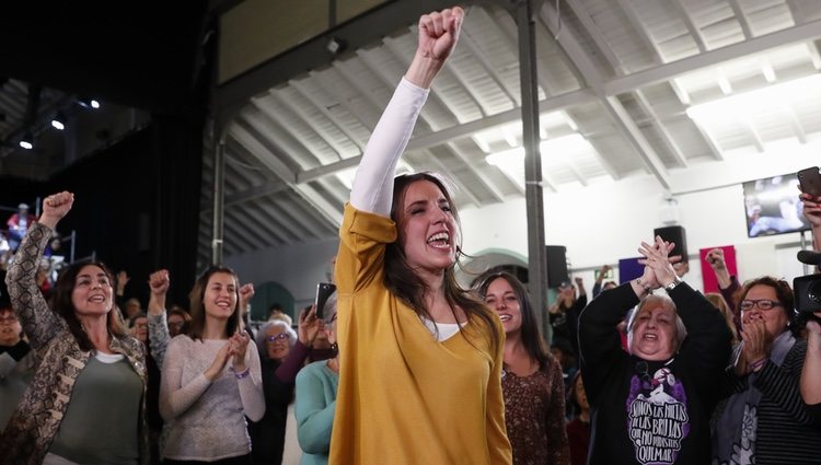 Irene Montero en el acto 'La vida, en el centro'