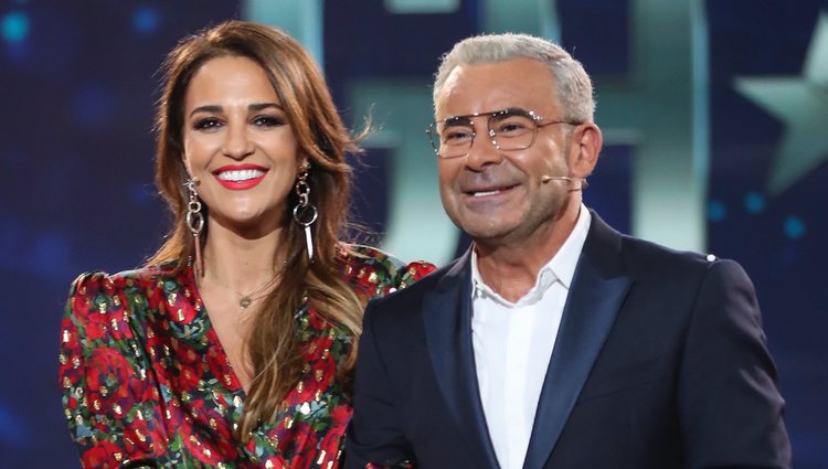 Paula Echevarría y Jorge Javier Vázquez en el plató de 'GH Dúo' durante la Gala 2