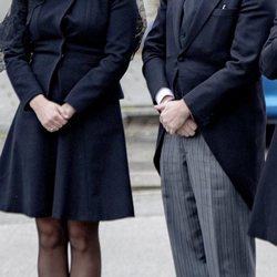 Guillermo y Stéphanie de Luxemburgo en el funeral del Conde de Lannoy