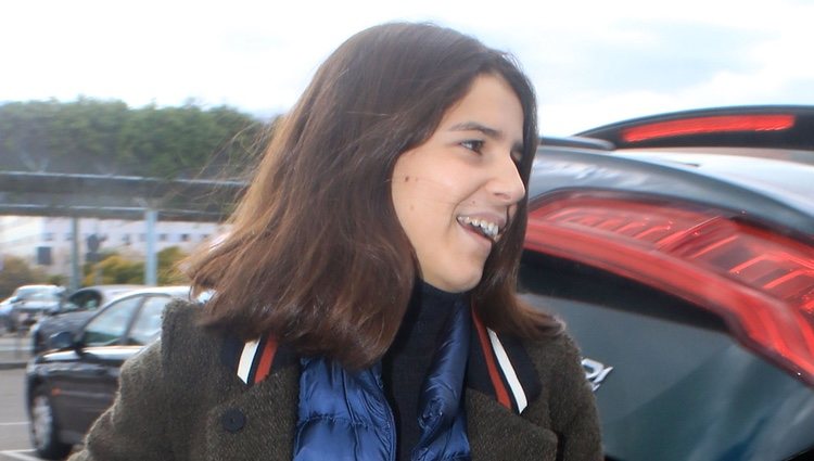 Cayetana Rivera en la estación de tren de Sevilla