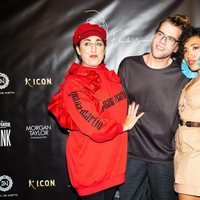 Rossy de Palma, Eduardo Navarrete y Luna en el desfile del diseñador en la MBFW Madrid 2019