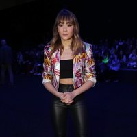 Aitana Ocaña en el front row del desfile de Ana Locking en la MBFW