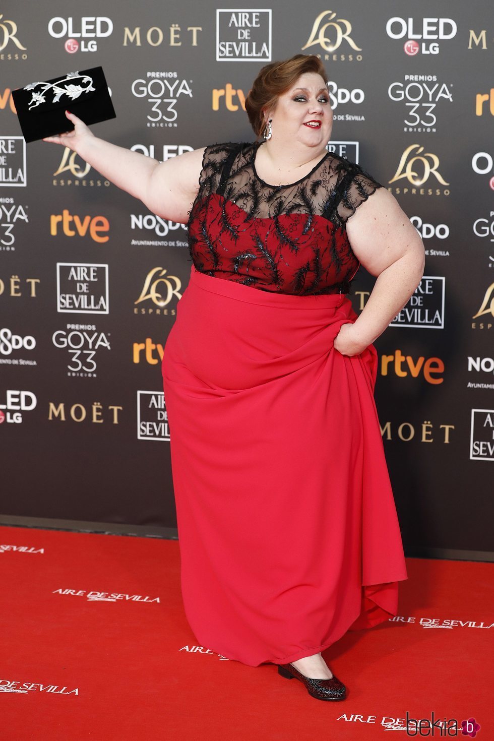 Itziar Castro en la alfombra roja de los Premios Goya 2019