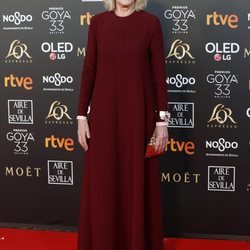 Susi Sánchez en la alfombra roja de los Premios Goya 2019