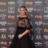 Miriam Díaz Aroca en la alfombra roja de los Premios Goya 2019