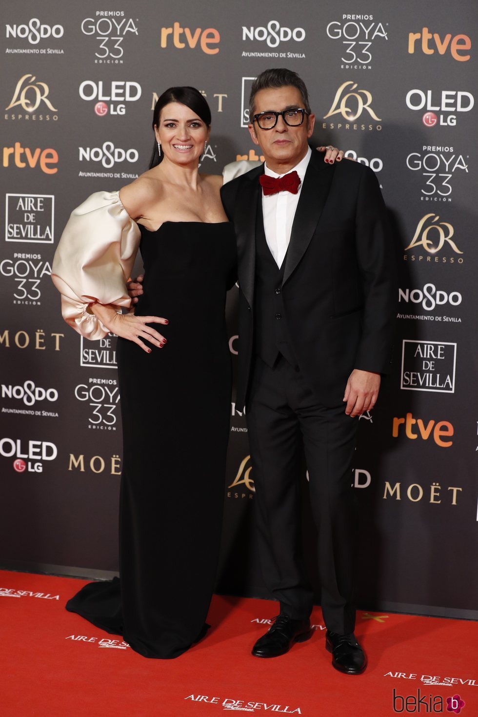 Silvia Abril y Andreu Buenafuente en la alfombra roja de los Premios Goya 2019