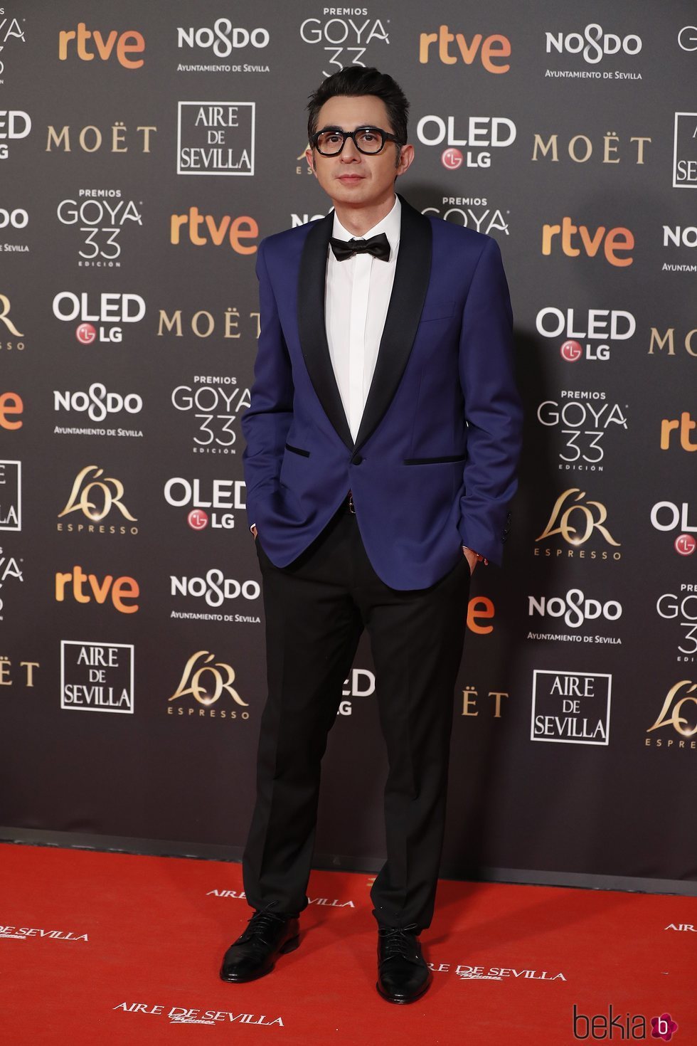 Berto Romero en la alfombra roja de los Premios Goya 2019