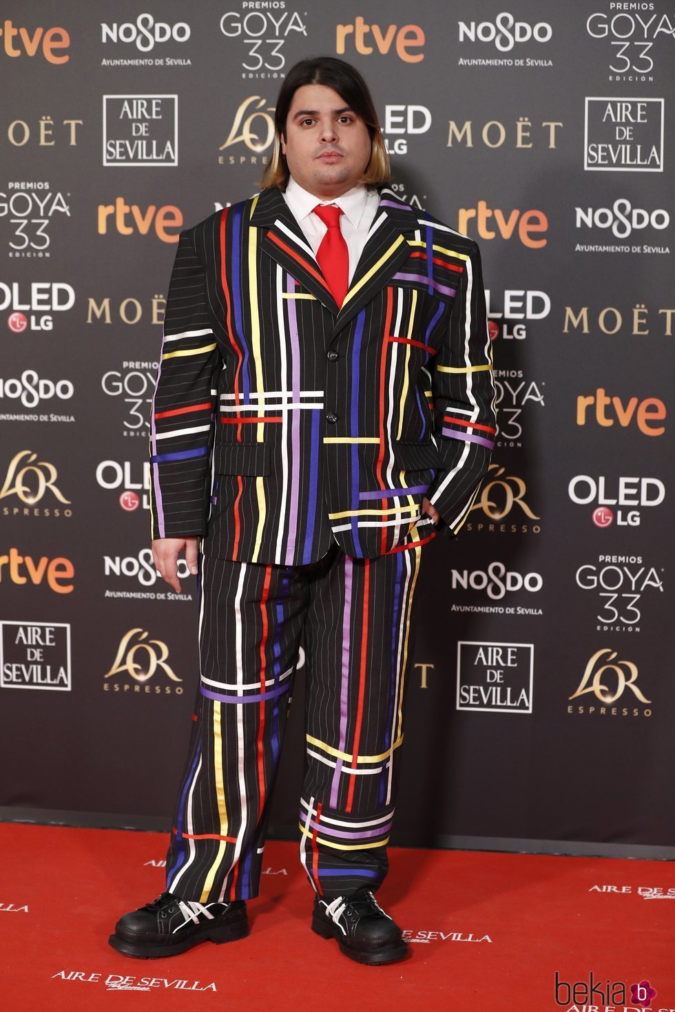 Brays Efe en la alfombra roja de los Premios Goya 2019