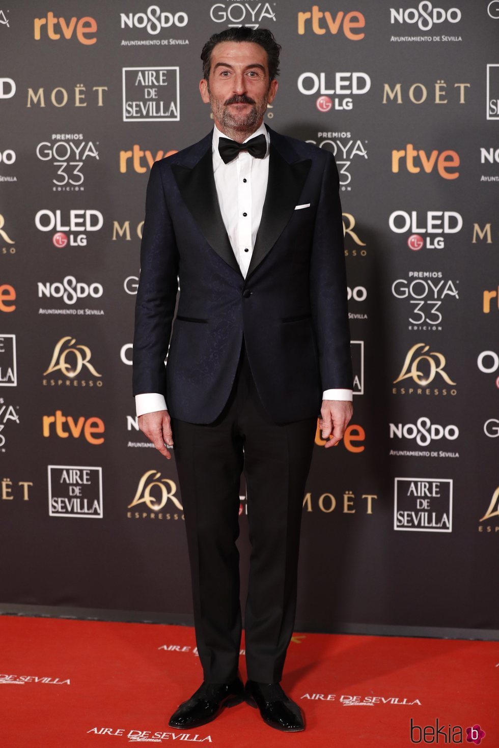 Luis Zahera en la alfombra roja de los Premios Goya 2019