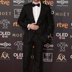 Álvaro Cervantes en la alfombra roja de los Premios Goya 2019