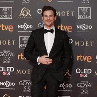 Álvaro Cervantes en la alfombra roja de los Premios Goya 2019