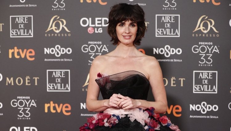 Paz Vega en la alfombra roja de los Premios Goya 2019