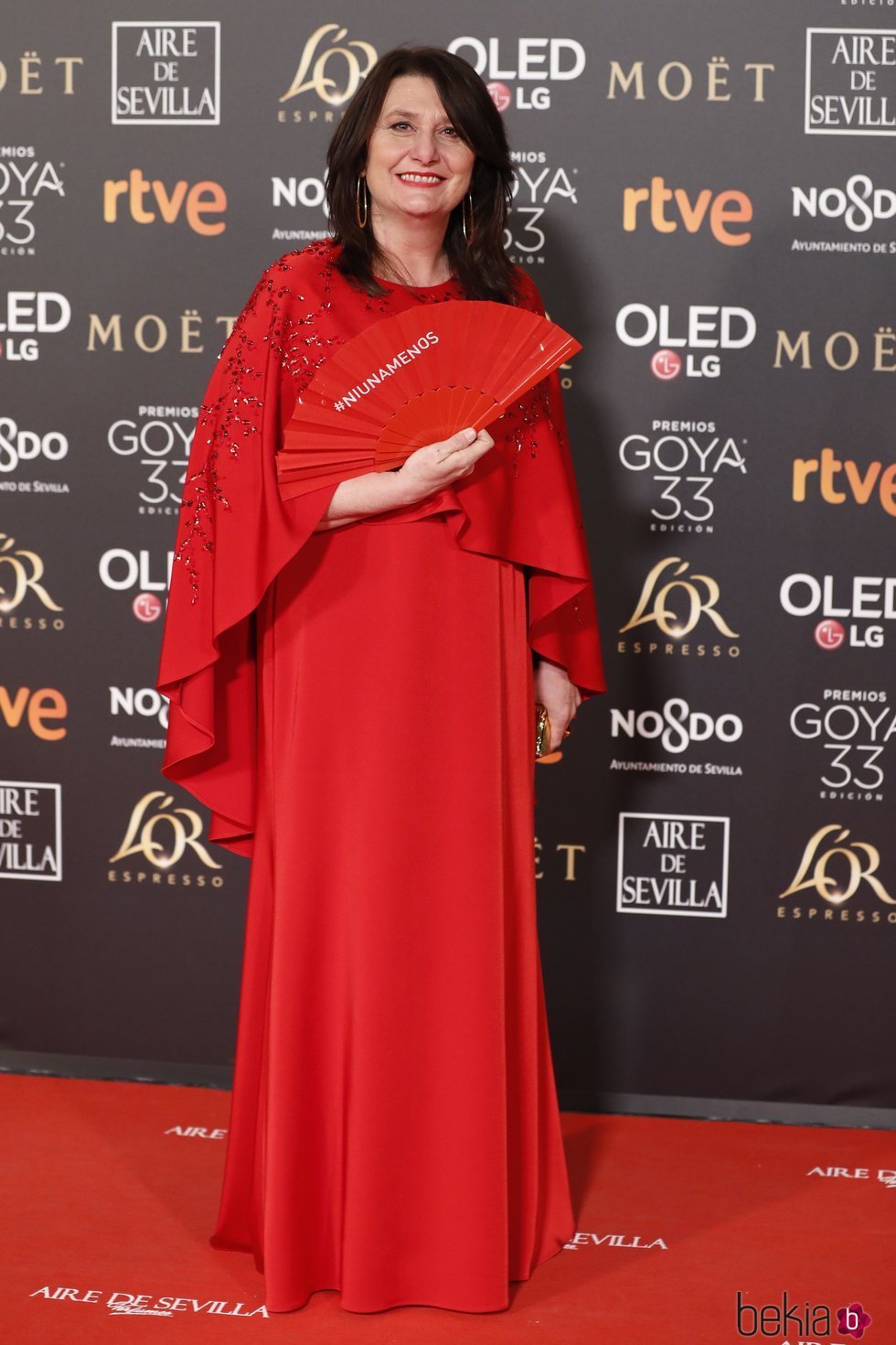 Adelfa Calvo en la alfombra roja de los Premios Goya 2019