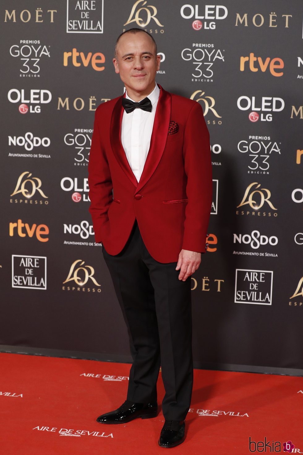 Javier Gutiérrez en la alfombra roja de los Premios Goya 2019