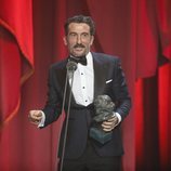 Luis Zahera recogiendo su premio en los Premios Goya 2019