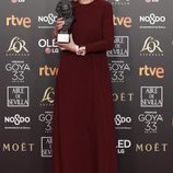 Susi Sánchez con su estatuilla en los Premios Goya 2019