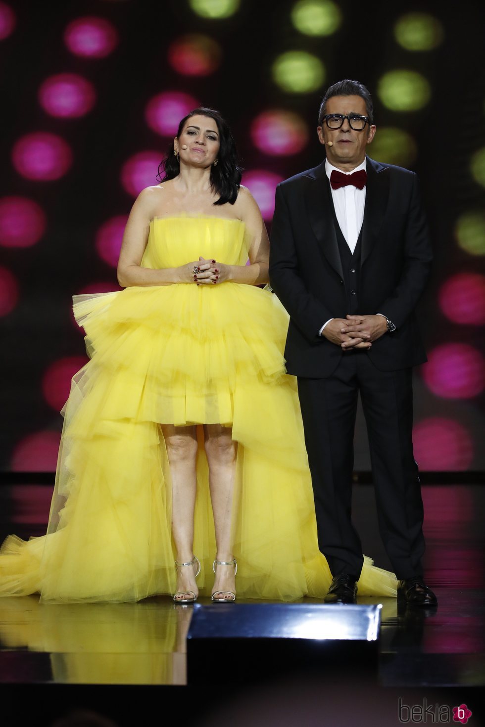 Silvia Abril y Andreu Buenafuente despidiendo la gala de los Premios Goya 2019