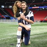 Gisele Bündchen y Tom Brady en el estado Mercedes-Benz de Atlanta