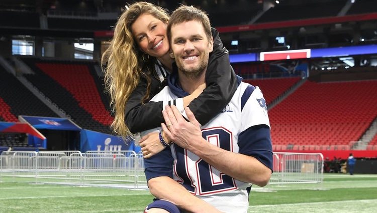 Gisele Bündchen y Tom Brady en el estado Mercedes-Benz de Atlanta