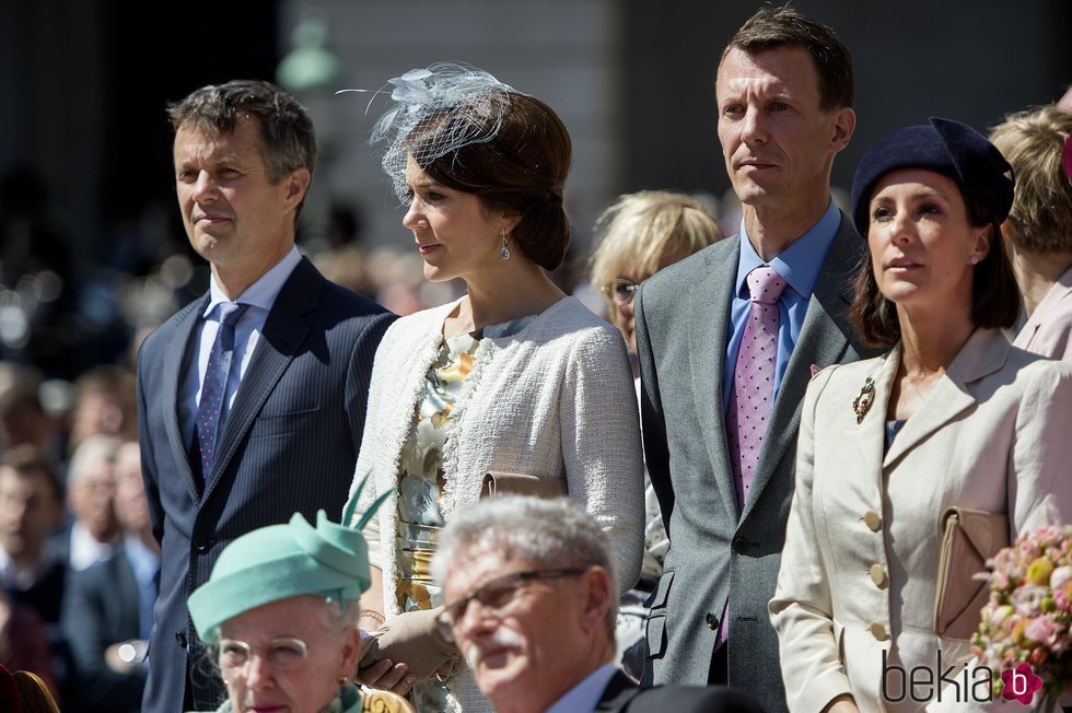 Federico y Mary de Dinamarca con Joaquín y Marie de Dinamarca