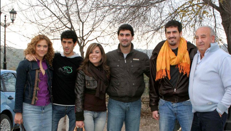 Humberto Janeiro junto a  Jesulín y María José Campanario, Víctor Janeiro y Beatriz Trapote y Humberto Janeiro Jr.