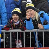 La Princesa Mette-Marit y la Princesa Estela de Suecia en los Campeonatos del Mundo de Esquí Alpino 2019