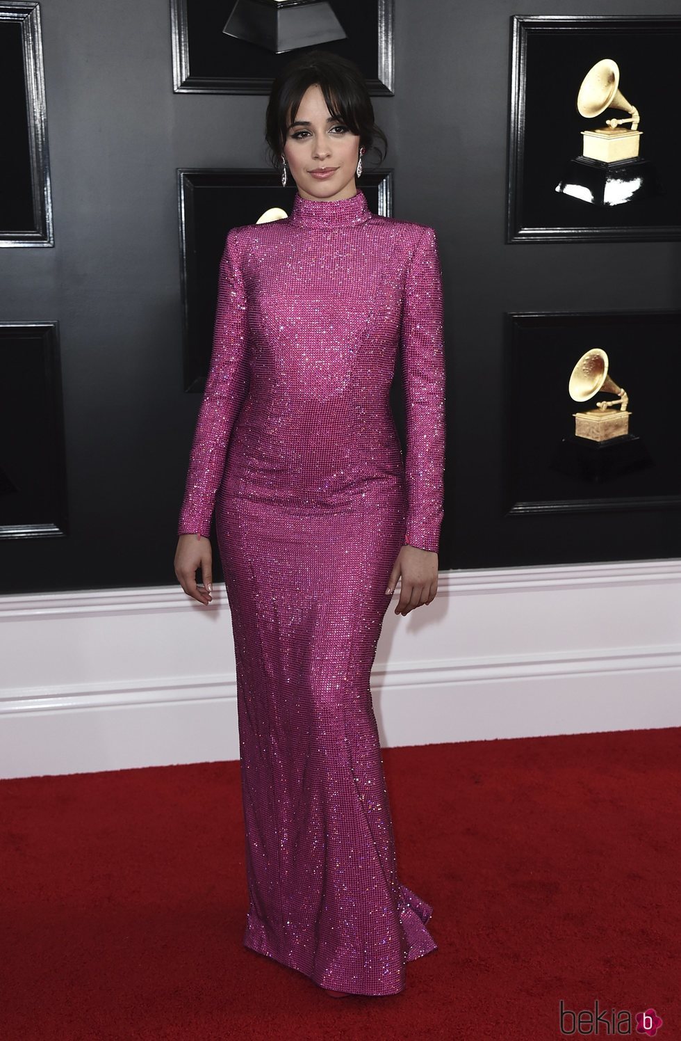 Camila Cabello en la alfombra roja de los Grammy 2019