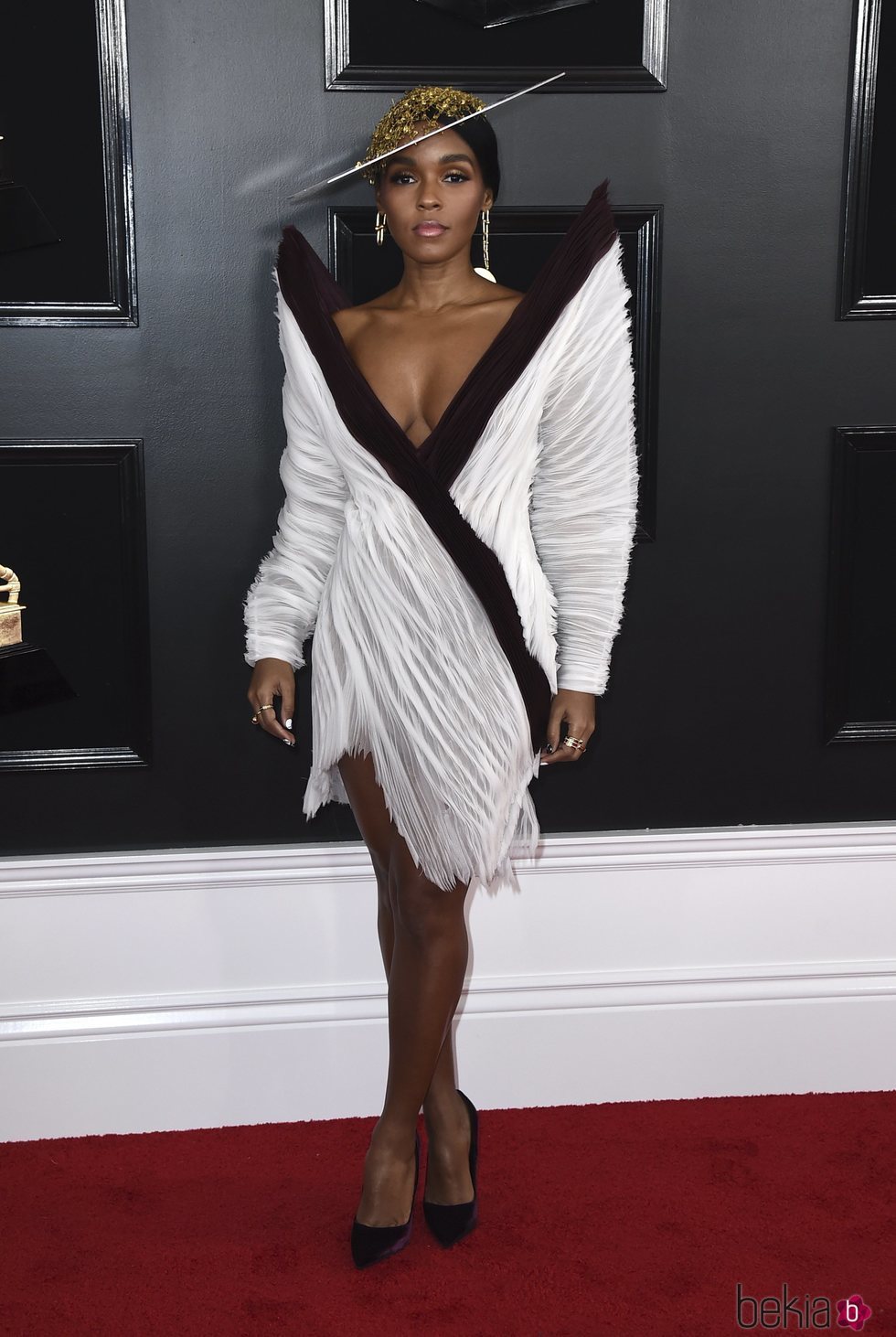 Janelle Monae en la alfombra roja de los Grammy 2019