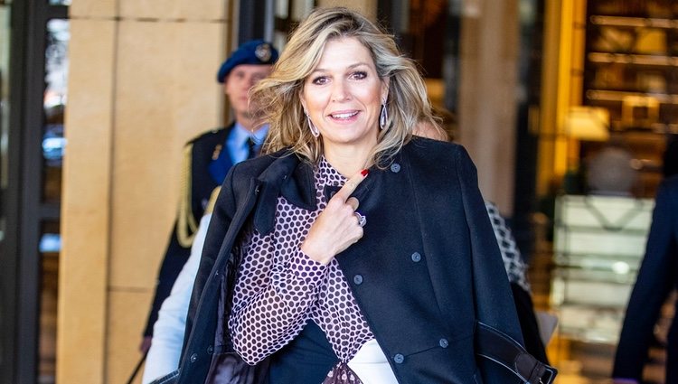 Máxima de Holanda durante su visita a Jordania como representante de la ONU