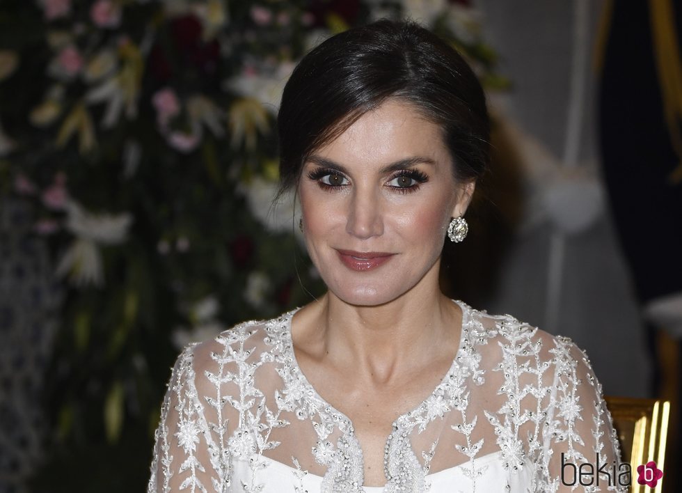 La Reina Letizia en la cena de gala en su honor en Rabat