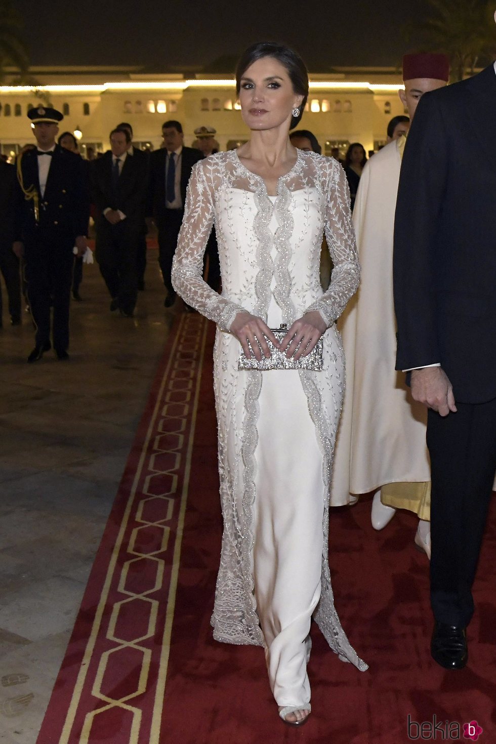 La Reina Letizia en la cena de gala por su Viaje de Estado a Marruecos