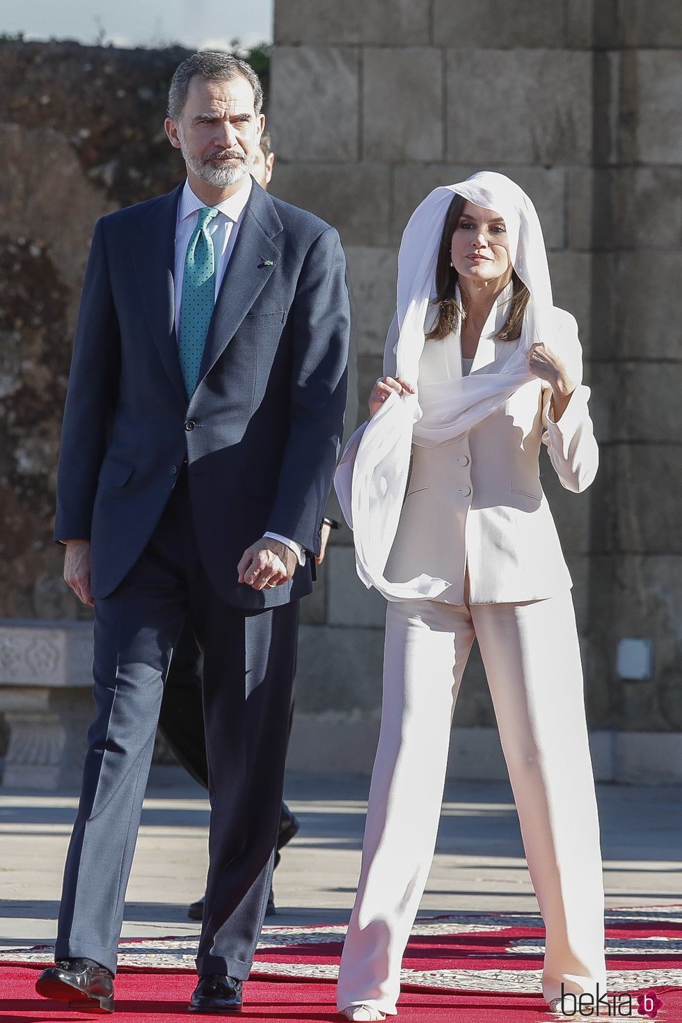 Los Reyes Felipe y Letizia en el Mausoleo de Mohamed V y Hassan II durante su Viaje de Estado a Marruecos