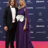 Carles Puyol y Vanesa Lorenzo en los Premios Laureus 2019