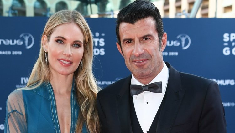 Luis Figo y su mujer Helen Svedin en los Premios Laureus 2019