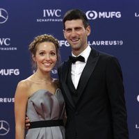 Novak Djokovic y su mujer en los Premios Laureus 2019