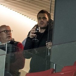 Dani Martín en el Wanda Metropolitano viendo el Atlético de Madrid - Juventus de Turín