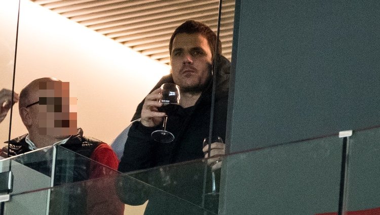 Dani Martín en el Wanda Metropolitano viendo el Atlético de Madrid - Juventus de Turín