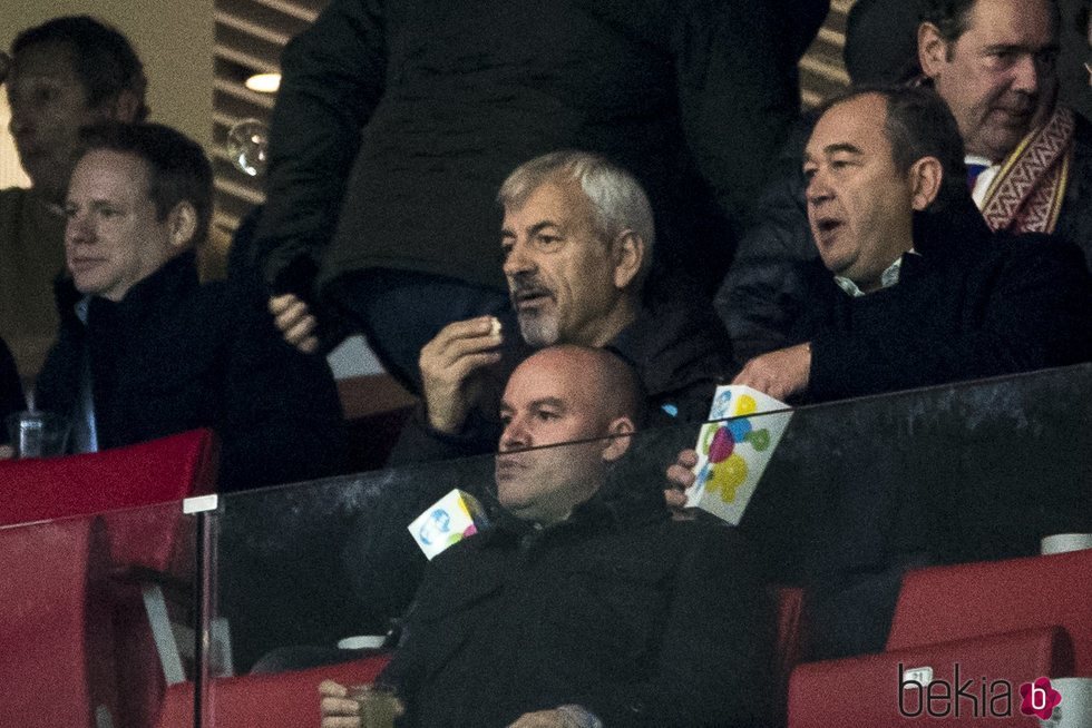 Carlos Sobera en las gradas del Wanda Metropolitano