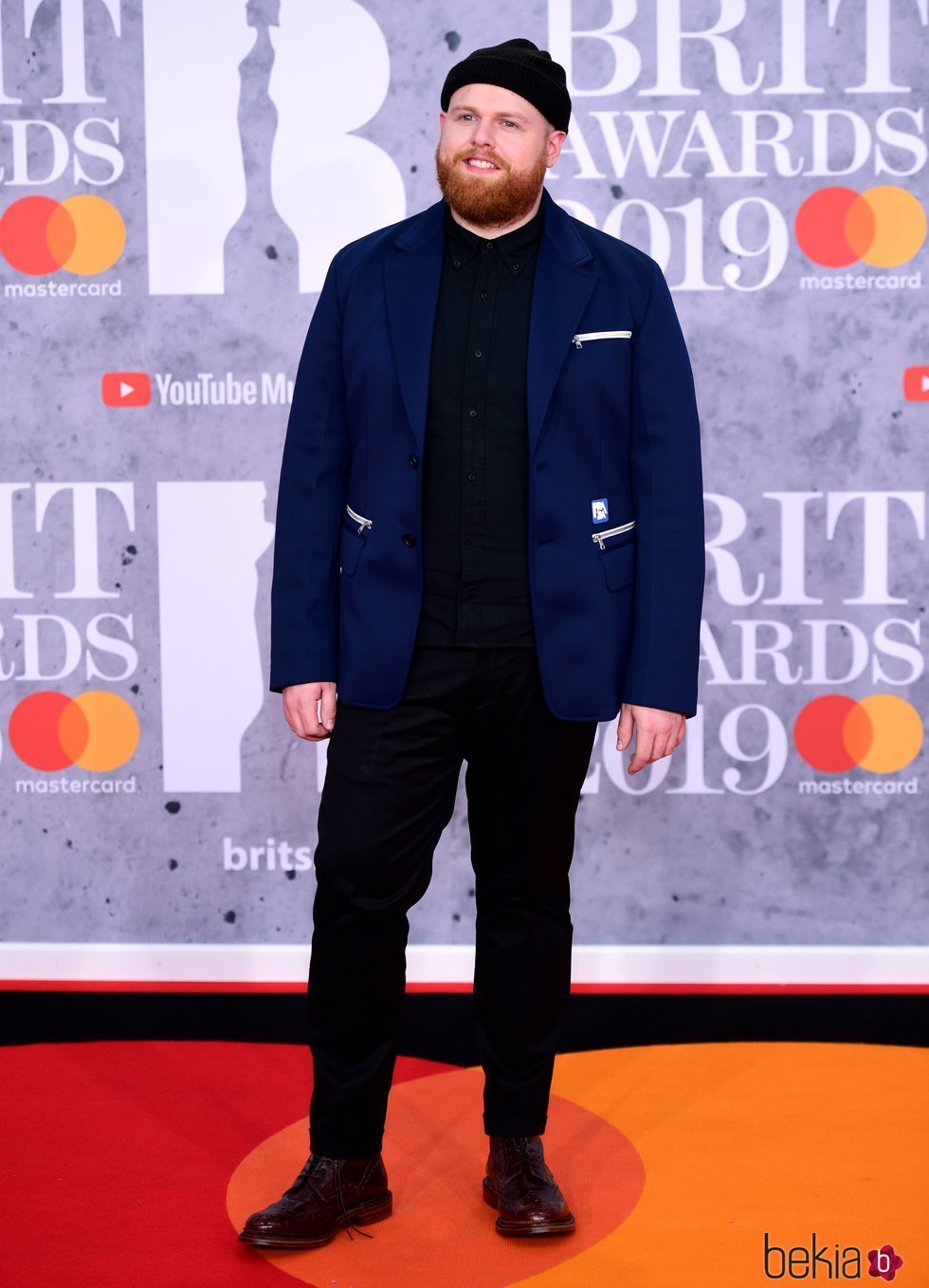 Tom Walker en la alfombra roja de los Brit Awards 2019