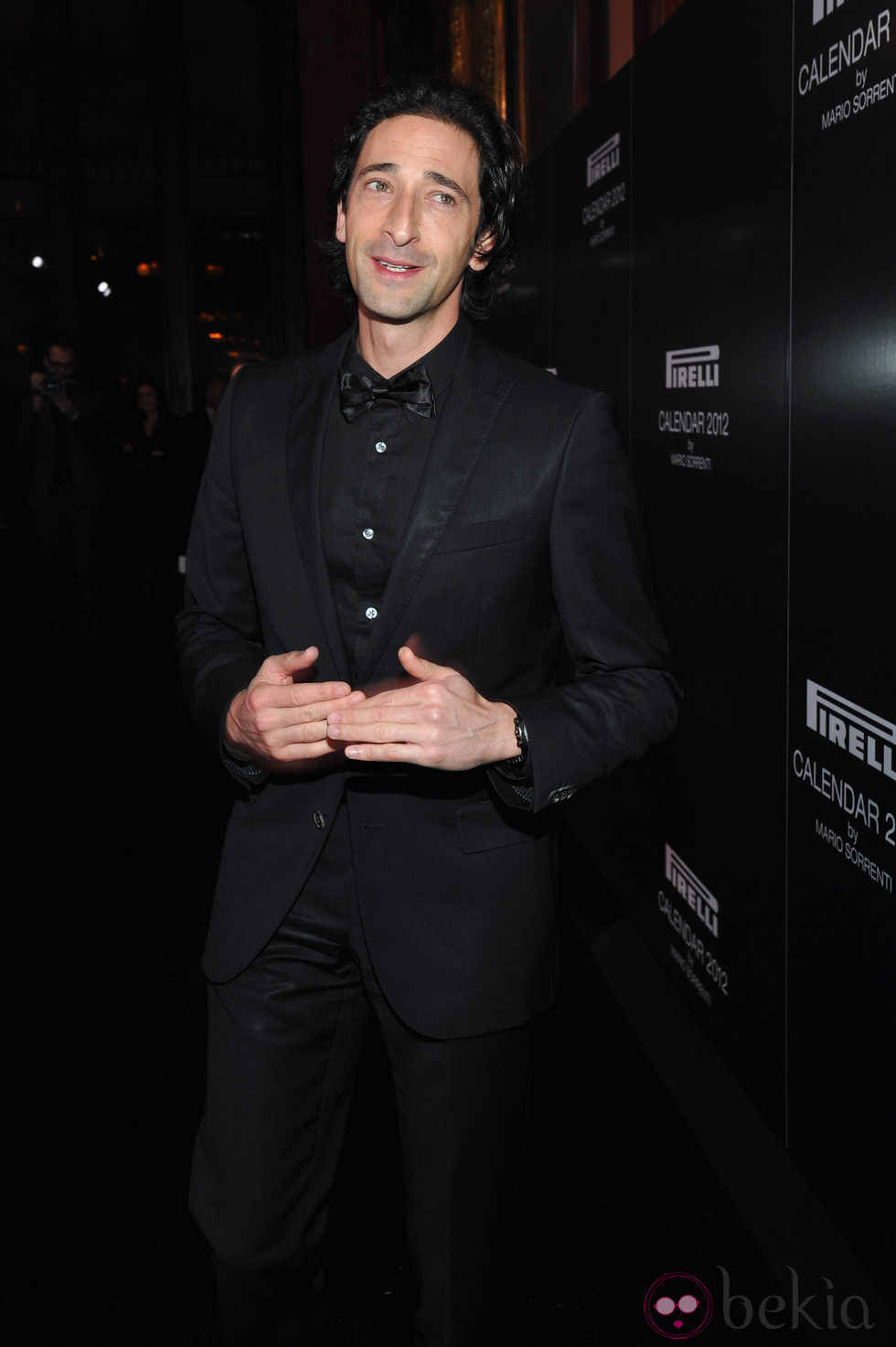 Adrien Brody en la presentación del calendario Pirelli 2012